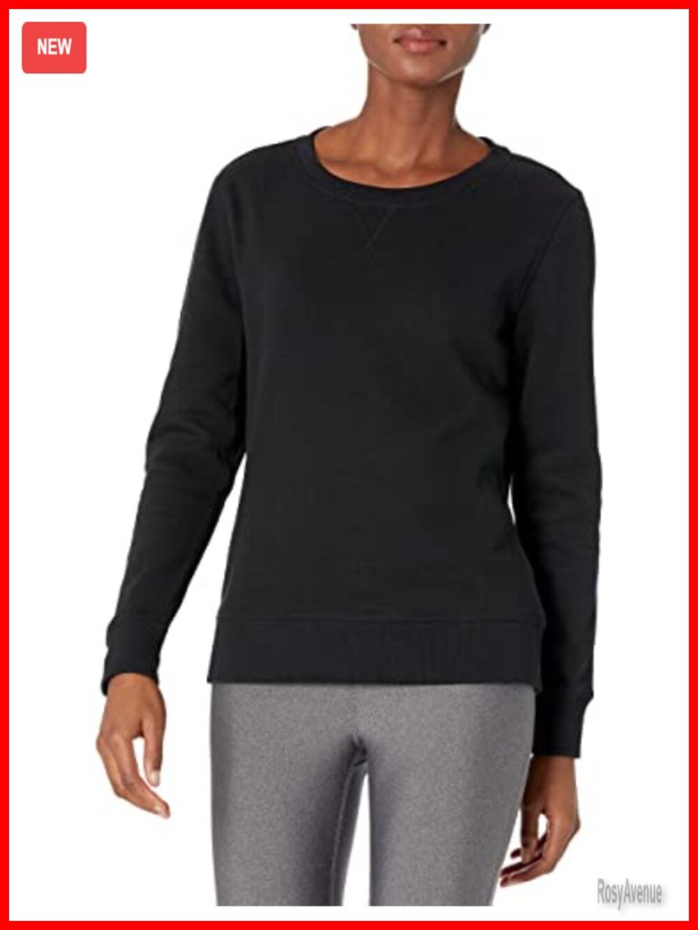 Fleece Crewneck Long Sleeve Pullover Sweatshirt